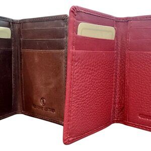 2pcs Genuine Leather Card Holder